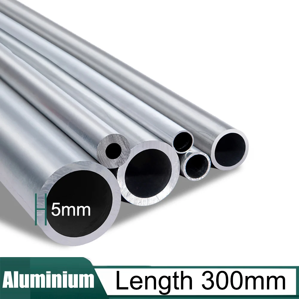 

1Pc Aluminum Tubing Length 300mm OD 13mm-70mm Seamless Thickness 5mm Aluminum Round Tube Metal Straight Pipe