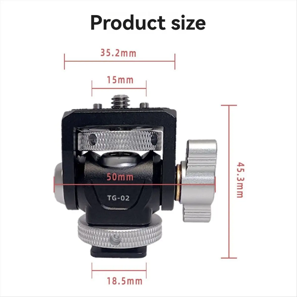 DT997 TRENDY~Aluminum Alloy Rotating Snail Gimbal Monitor Adjustable Damping Universal Gimbal Universal
