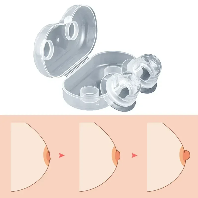 Silicone Nipple Correction Niplette Welnove Nipple Shield Sucker Corrector Flat 2PCS Hot