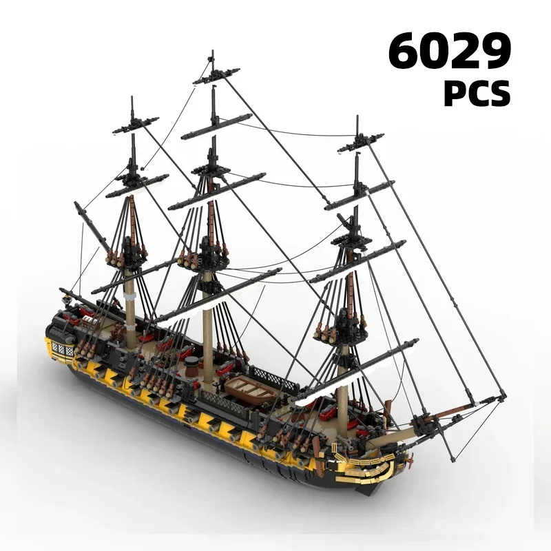 

HMS Romulus MOC England & British frigate brick set Royal navy warship model Admiralty full rigged ship buildings block kit toys