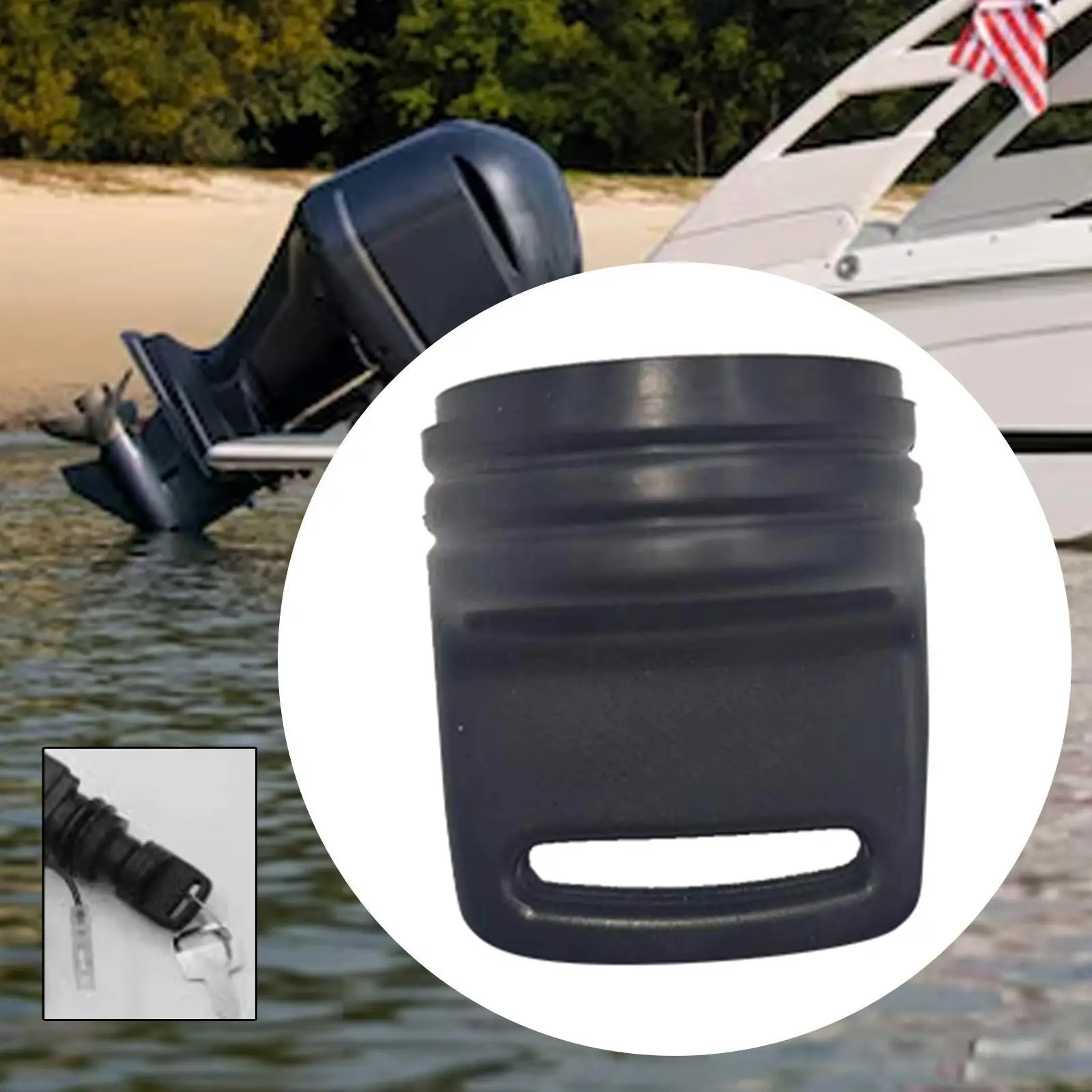 Key Cap for Outboard Motor Sturdy Upgrade Professional Spare Parts Boat Motor Ignition Start Key Boot Cover Protector Waterproof