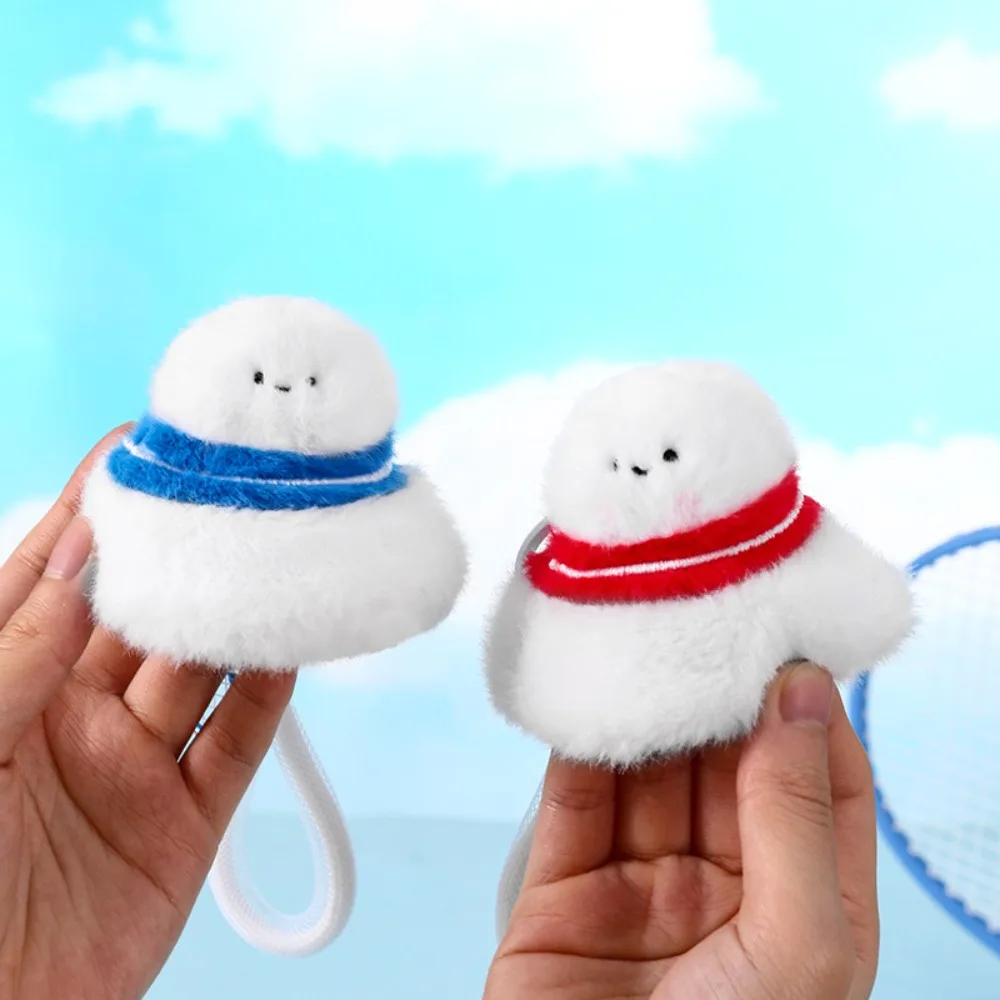 Llavero de bádminton, llaveros de pareja, bolsa de bádminton peluda de dibujos animados, colgante de simulación, llavero de bádminton suave, accesorio colgante