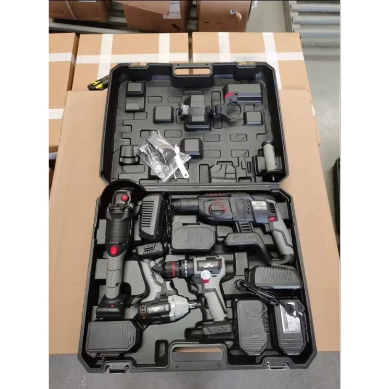 Brushless Power Tools Set  with 6.0Ah Lithiumbattery Rotary Hammers Screwdriver  Tool Set