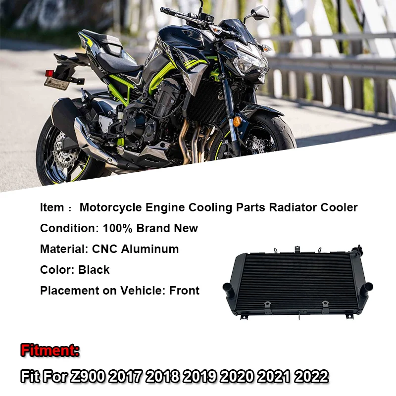 Z 900 دراجة نارية مشعاع محرك ألومنيوم المبرد برودة نظام خزان مياه التبريد صالح لكاواساكي Z900 2017 2018 19 20 21 2022