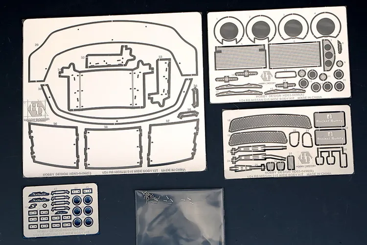 Hobbydesignワイドボディモディフィケーションキット、モデルアクセサリーの変更と組み立て、rb s15,1:24, HD03-0498