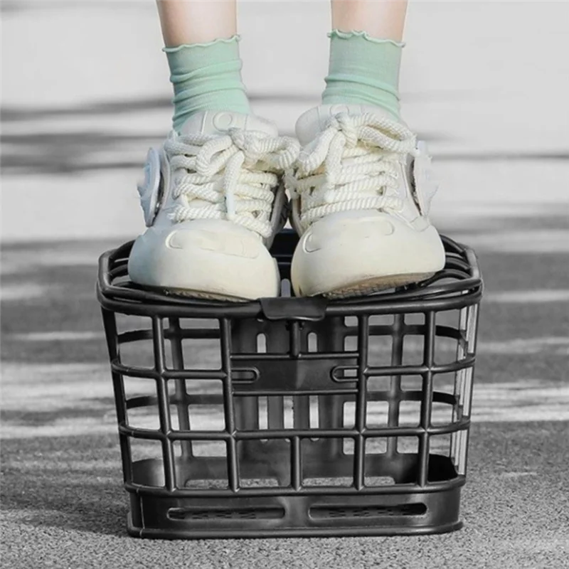 

FSTE-Bike Basket Передняя корзина для велосипеда Большая емкость Антиэкструзионный полипропиленовый материал Съемная корзина Велосипедная корзина с крышкой для электричества