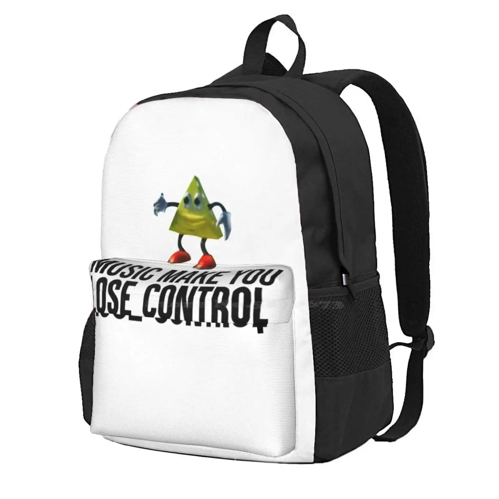 

Dancing Triangle Meme: Music Make You Lose Control Hot Sale Schoolbag Backpack Fashion Bags Dancing Triangle Dank Memes Music