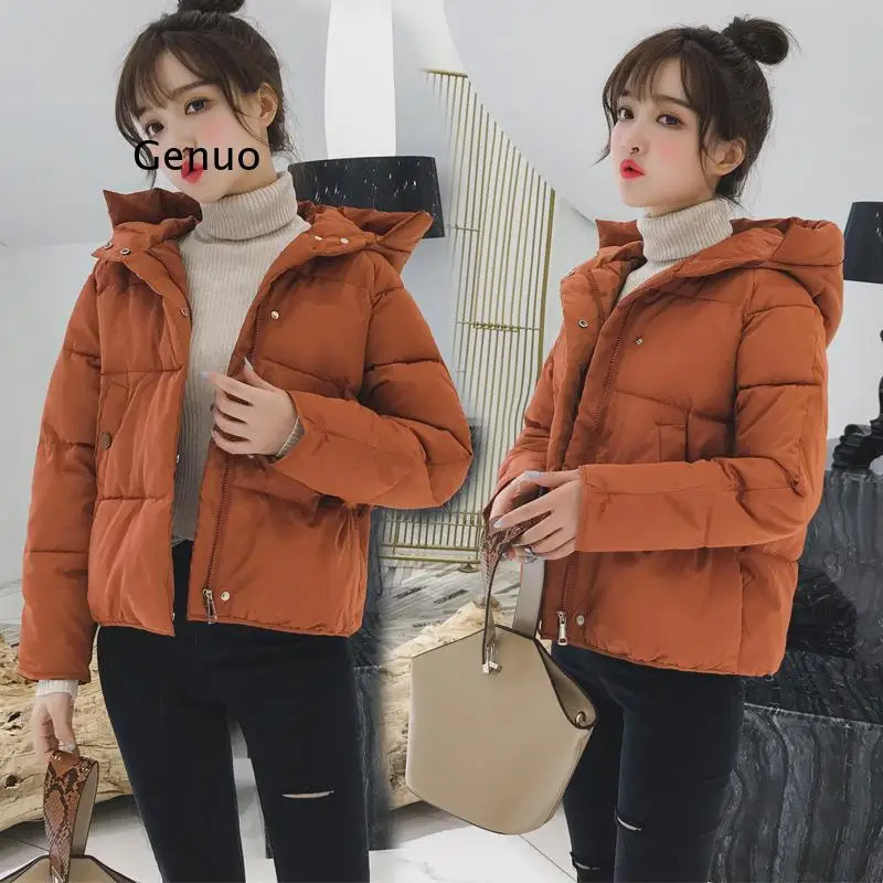 

2023 New Winter Jacket Parkas Women Hooded Short Jacket Female Thicken Warm Cotton Padded Parka Wamen Snow Coat Outwear