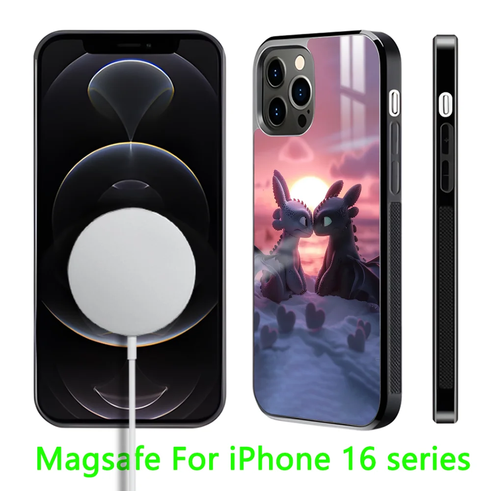 How To T-Train Your D-DragonS Phone Case For iPhone 16 15 14 13 12 11 Pro Max Plus Mini Magnetic Magsafe Wireless Charging Cover