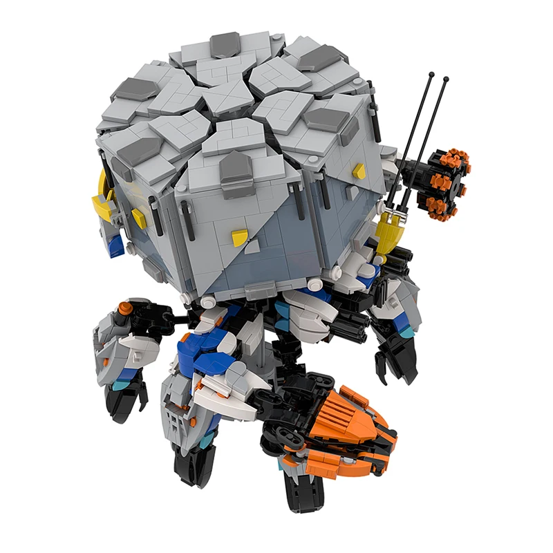 Moc Horizon Zero Dawned Shell Walker Wide-Headed Beast Bricks Building Blocks Game Action Figure Mech Monster Dragon Toys Gifts