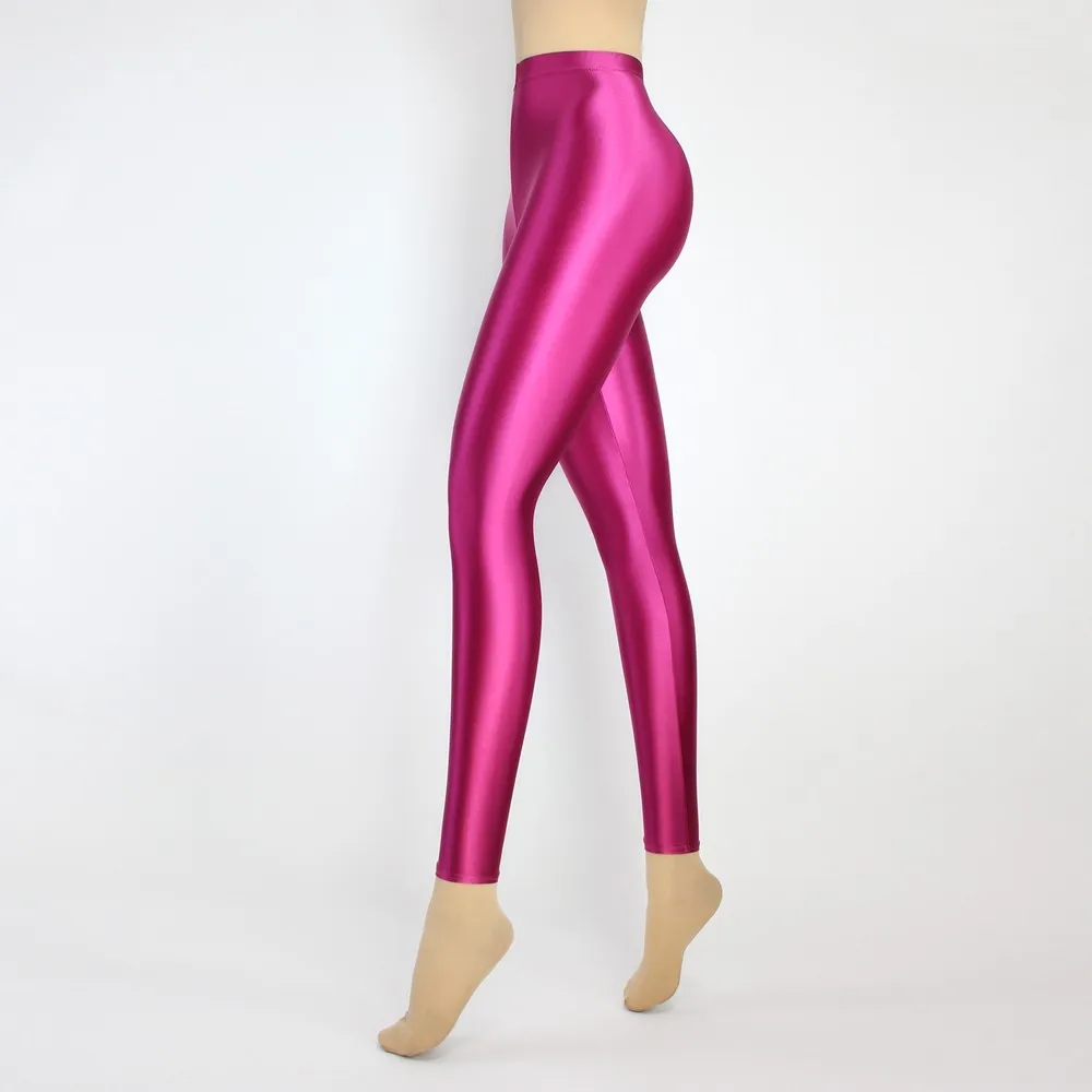 XClocKNYoung satin glossy Golden silver glossy pants sexy tight high waisted pantyhose Sports swim pants three options