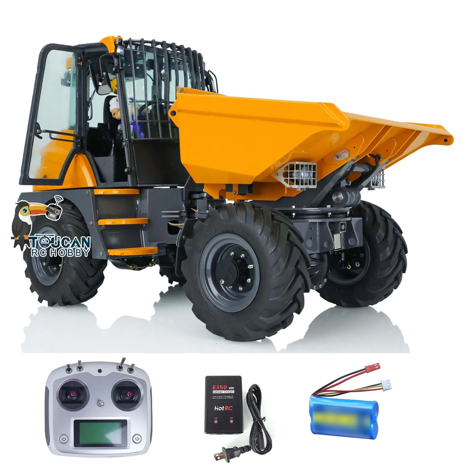 

6MDX LESU RC 1/14 Hydraulic Articulated Dumper 4X4 Remote Control Tipper Painted Assembled Car RC Toys Light Sound Set THZH1398