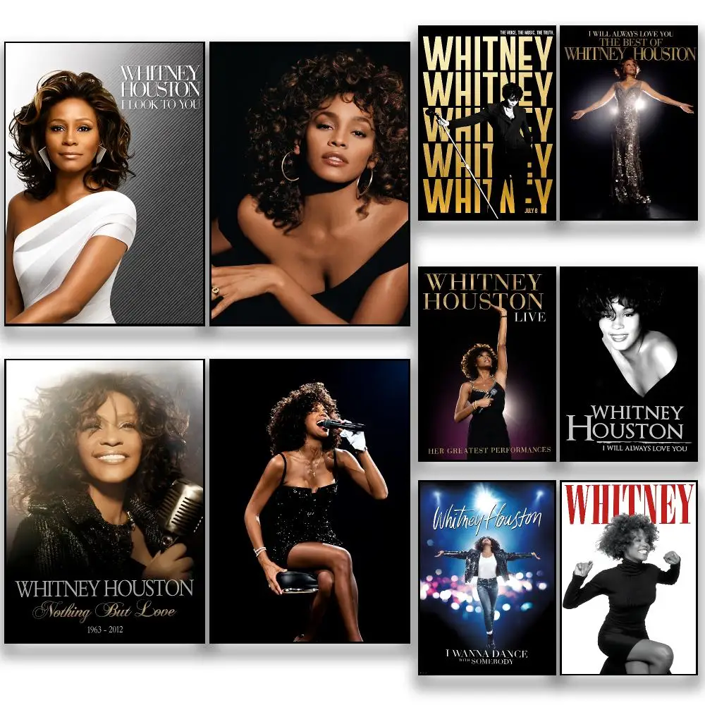 Singer W-Whitney Houston Pop Soul Legend Poster HD Removable Wall Art Gift Bedroom Lounge Dorm Office Gaming Cafe Bars