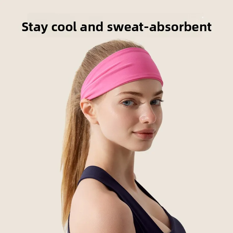 Diadema de Yoga para mujer, absorbente para el sudor, para correr, Fitn, lazo elástico ancho para el pelo, Bandana, gorros deportivos cómodos