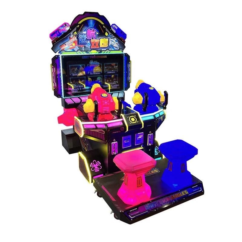 

New Model Double-Player Racing Game Machine Large Electronic Arcade Coin-Operated Metal Plastic Gun-Firing Excluding Freight
