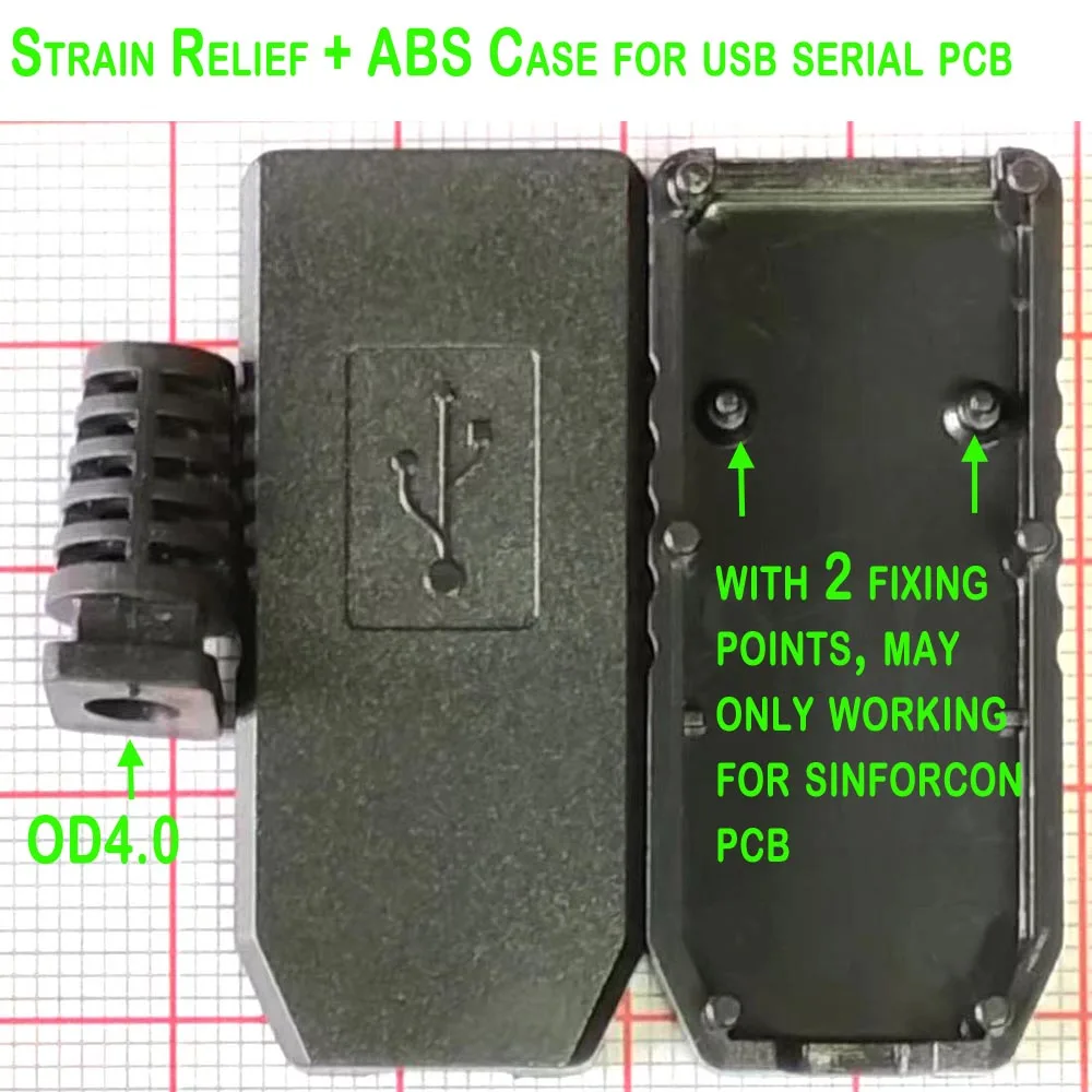 ABS Case Housing for USB Serial Adapter Flash Download Debugger Upgrade Console Config Cable DIY