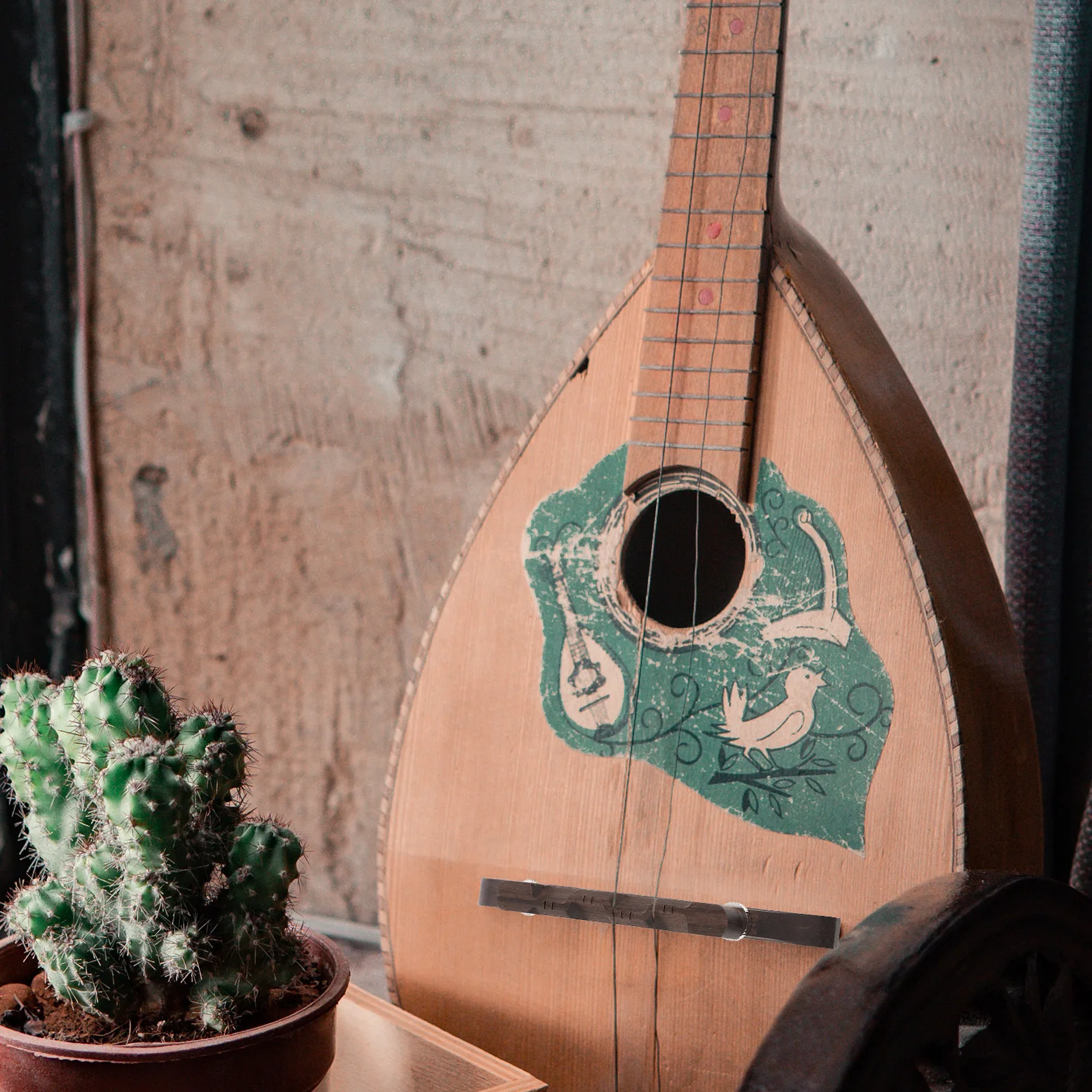 

Redwood Mandolin Bridge Wooden Instrument Part Adjustable Replacement For Diy String Repair Mandolin Accessories