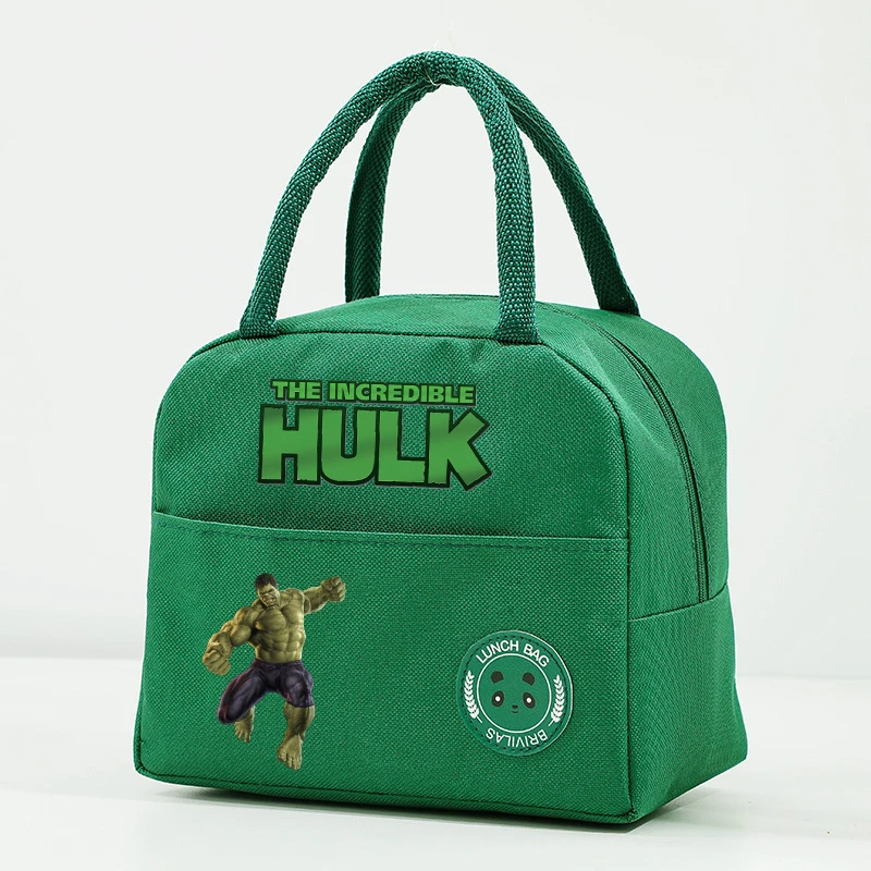 Hulk Marvel Lunch Hand Bag Childern\'s Teenage Cute Lunch Box Men Women Office Thermal Insulat Case Kid Gift Disney Movie Cartoon