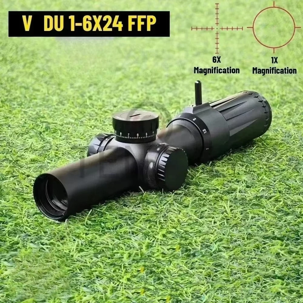 1-6x24 FFP LPVO SR1 VUDU Scope Reticle Scope 30mm Tube Black Original Markings For Hunting