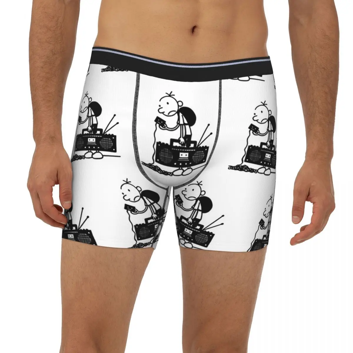 

Дневник слабака, длинные трусы-боксеры для старой школы, короткие мужские трусы, вентилируемое нижнее белье для мужчин, подарки бойфренду