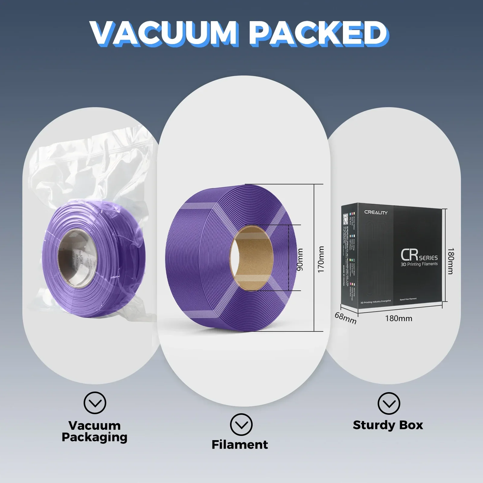 Creality PETG Filament Refill 1.75mm 3D Printer Filament 1kg Filament on Aluminum Reusable Spool Dimensional Accuracy ±0.03mm