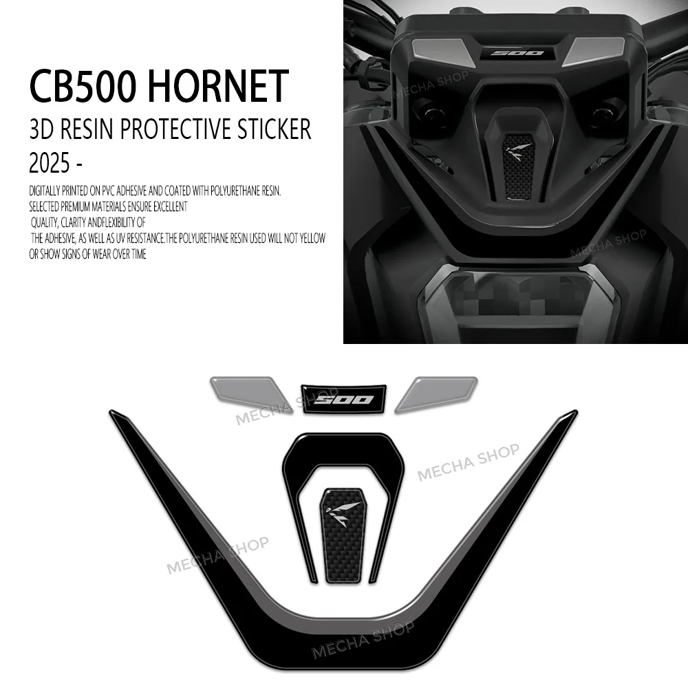 

Для CB500 CB 500 Hornet 2024 2025 2026: Комплект защитных 3D-наклеек из смолы для мотоцикла, передняя наклейка