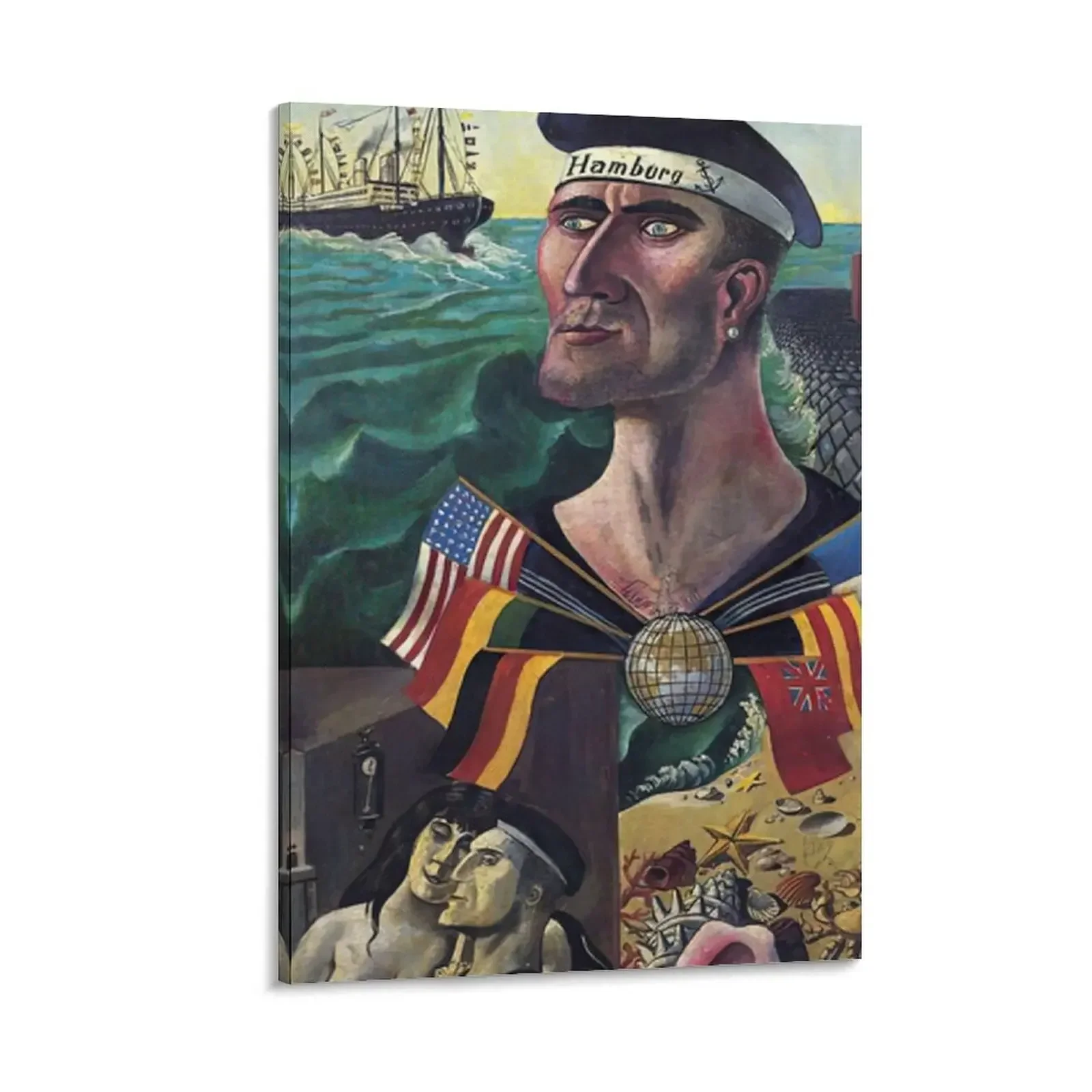 

The goodbye to Hamburg 1921, Otto Dix Canvas Painting korean room decor home decoration luxury Decoration bedroom