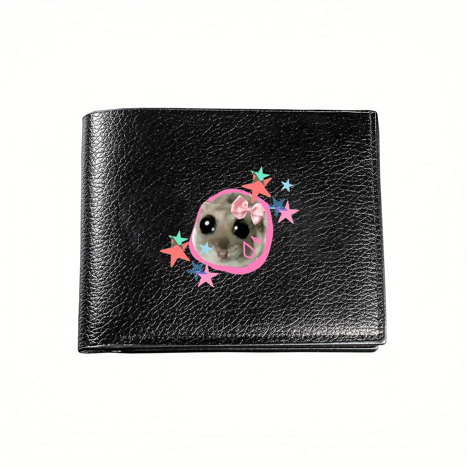 

Милый животный лицо розовый бант со звездами узор деловой мужской повседневный элегантный простой практичный качественный кошелек стильный принт графика Cr