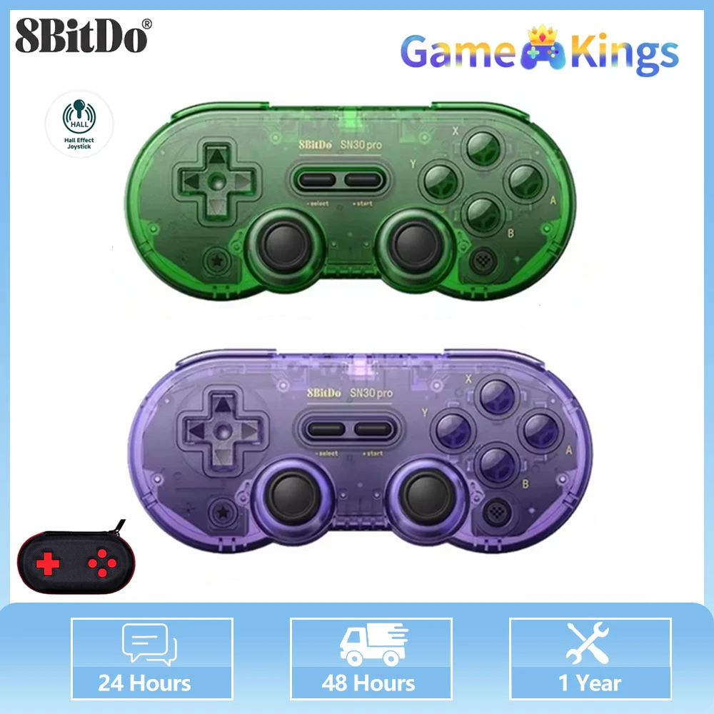 

8Bitdo SN30 Pro Bluetooth Hall Joystick Gamepad For Nintendo Switch/Windows10/11 /ios/Android/Raspberry Pi Controller Game