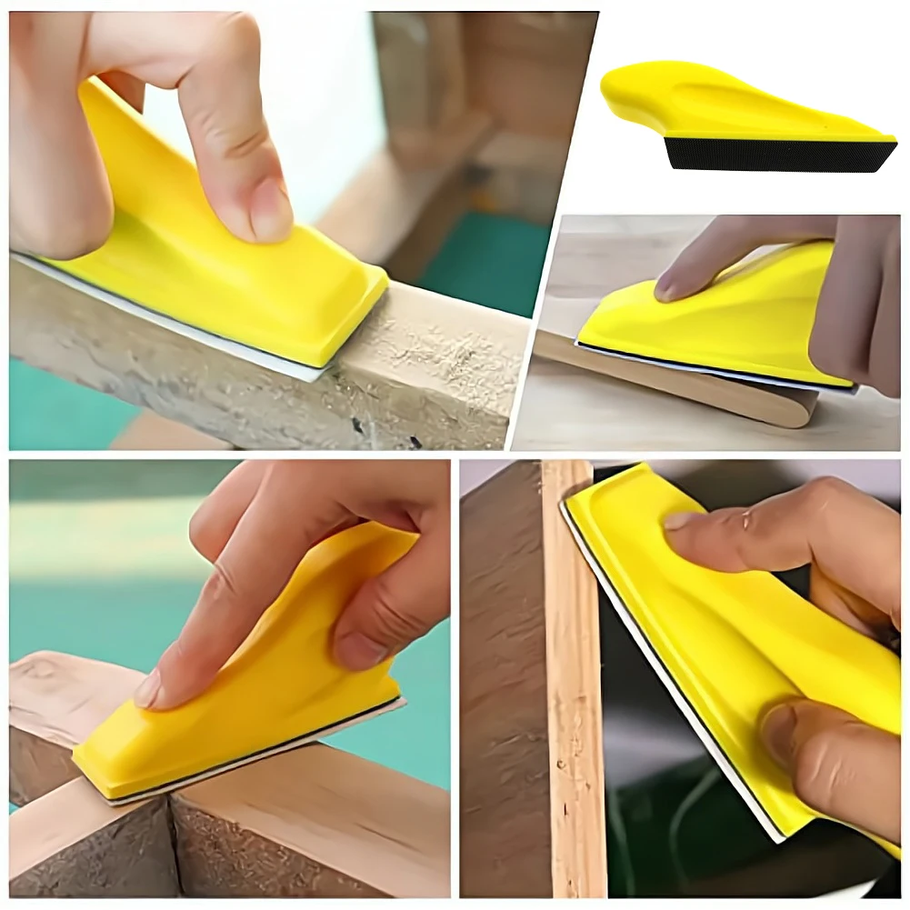 Micro Sander Detailing Handles Sanding Tool Hand Sanding Block Pad Grinding Sponge Abrasive Tool for DIY Crafts Wood Finishing