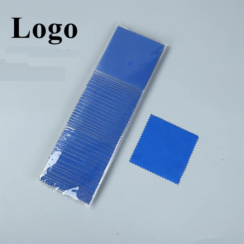 100PCS 8x8cm Anti Tarnish Silver Gold Diamond Jewelry Polishing Cloth Cleaning Cloths Individually Packed Print Customize Logo