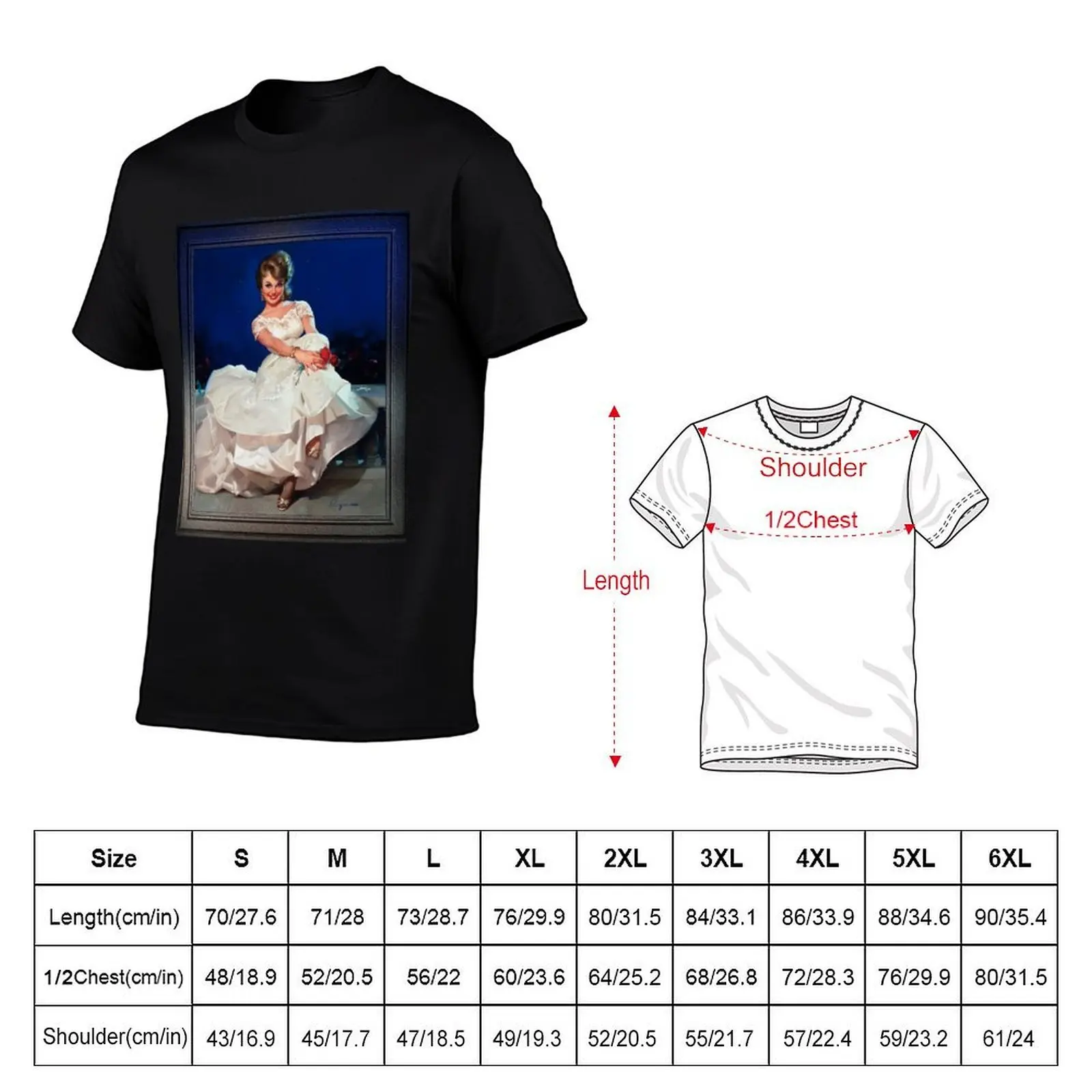 Moonlight and Roses by Gil Elvgren Vintage Wall Decor Xzendor7 Old Masters Art Reproductions T-Shirt