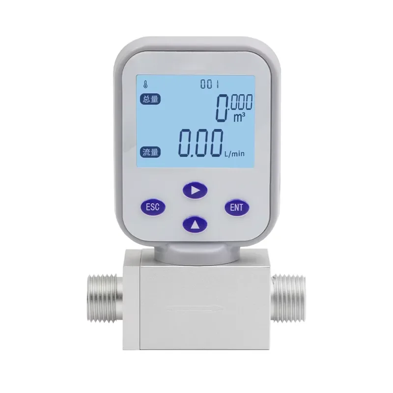 High Precision MEMS Sensor RS485 Modbus 4-20mA Output Low Flow Air N2 O2 Measurement Thermal Gas Mass Flow Meter