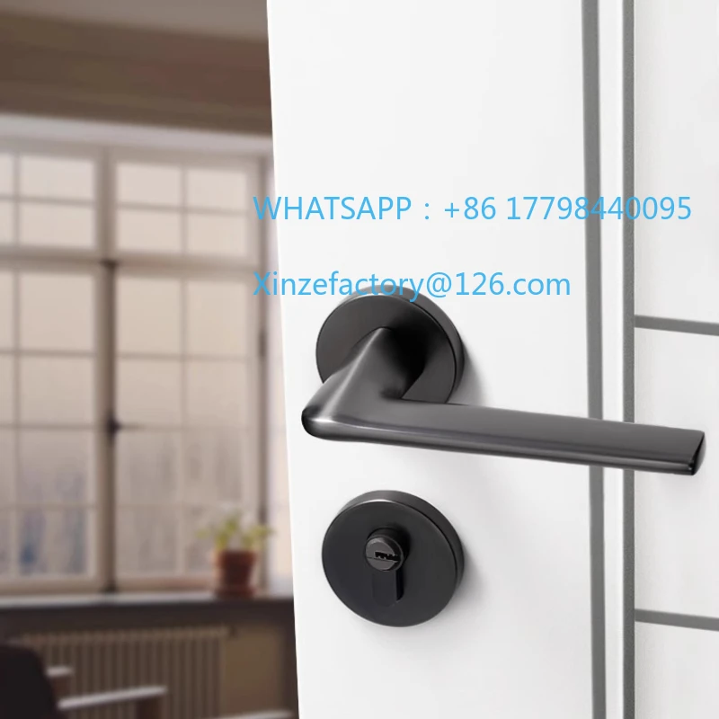 تخصيص الحديثة غرفة نوم قفل الباب غرفة داخلية باب الأجهزة الصامت قفل مغناطيسي الملحقات المنزلية مقبض الباب الخشبي Se