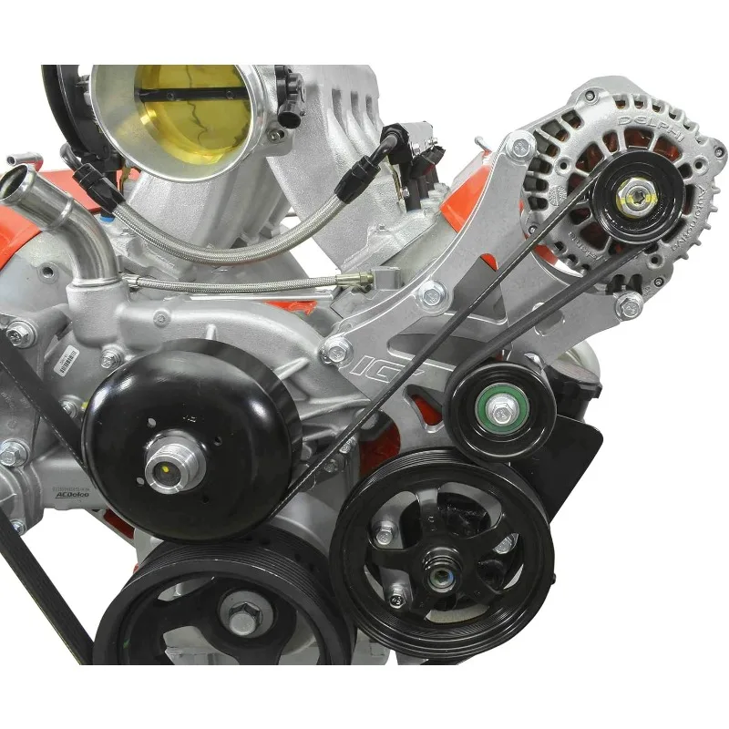 

ICT Billet LS Truck SUV Driver Side Alternator/Power Steering Pump Bracket Compatible with Silverado Sierra Yukon Tahoe
