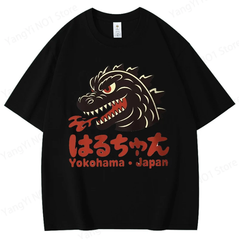 Monster Head Fierce Bedrucktes Herren-T-Shirt aus 100% Baumwolle, Oversized Pop-Kultur Grafik-T-Shirts für Damen, Streetwear Oberteile – Detail 6