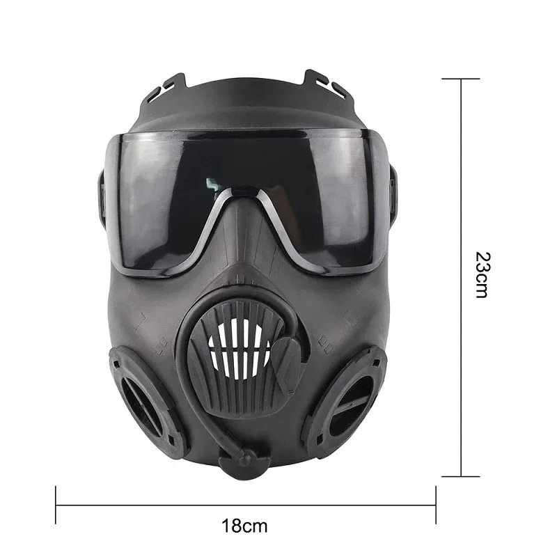 M50 Black Full Face Tactical Protective Mask for Airsoft Shooting Hunting Riding CS Game Cosplay With Exhaust Fan Filters