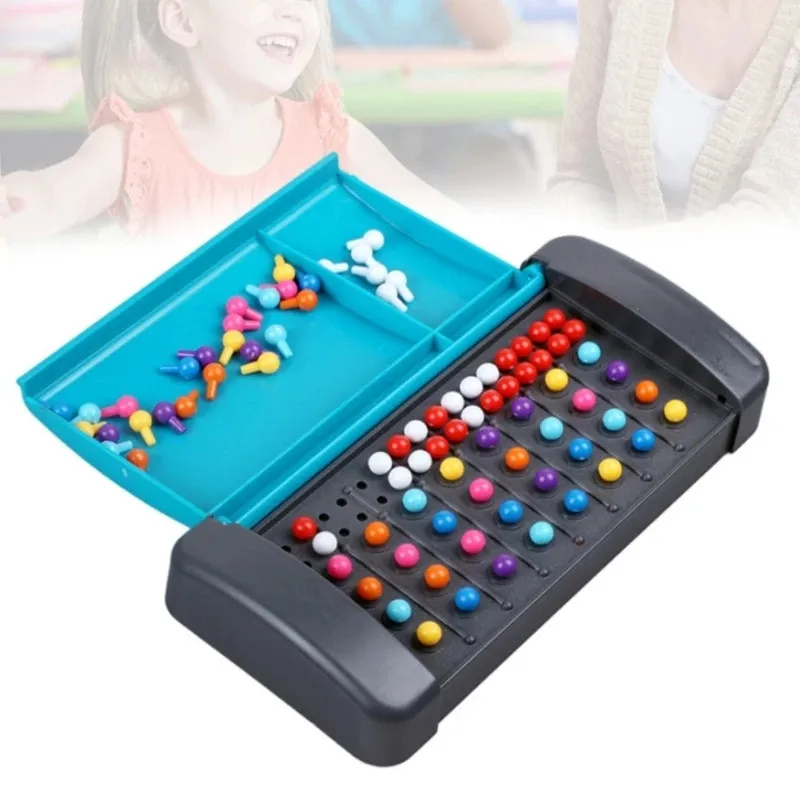 Funny Mini Code Breaking Challenge Toys Traveling Family Party Board Game Two Players Color Matching Puzzle Toys for Kids Adult