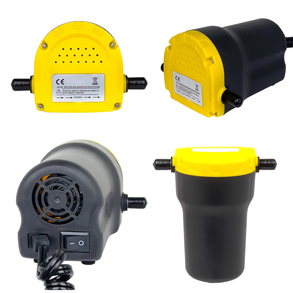 Electric Vehicle Engine Oil Pump DC12V 60W Diesel Kerosene Oil Pan Pumping Unit Oil Sweeper Suction Boat Motorcycle Oil Pump
