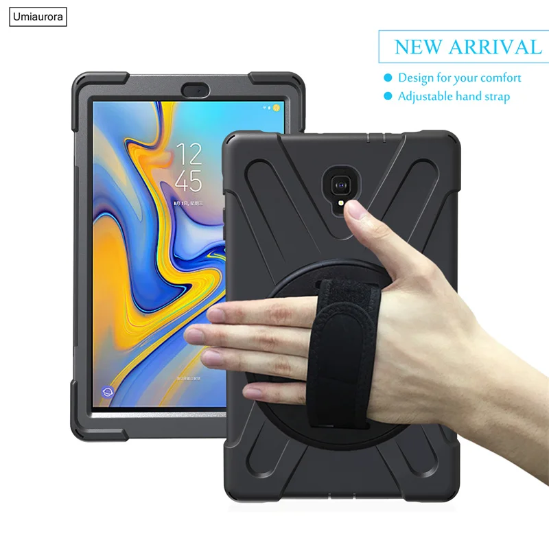 For Samsung Tab A 10.5 inch SM-T590 SM-T595 SM-T597 Heavy Duty Rugged Tablet Case Shockproof PC Stand Shoulder Strap Cover Funda