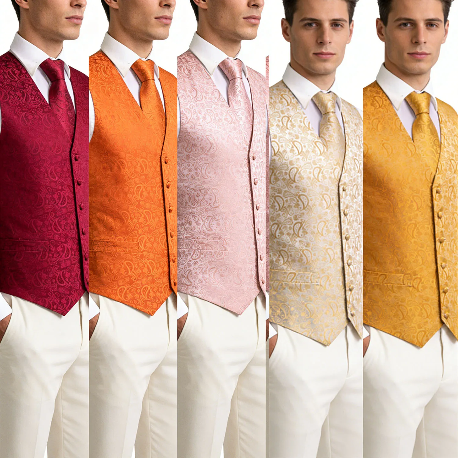 

Мужской комплект: жилет с узором пейсли, галстук, платок и запонки – Формальный жилет для свадеб, мероприятий, вечеринок, в подарок