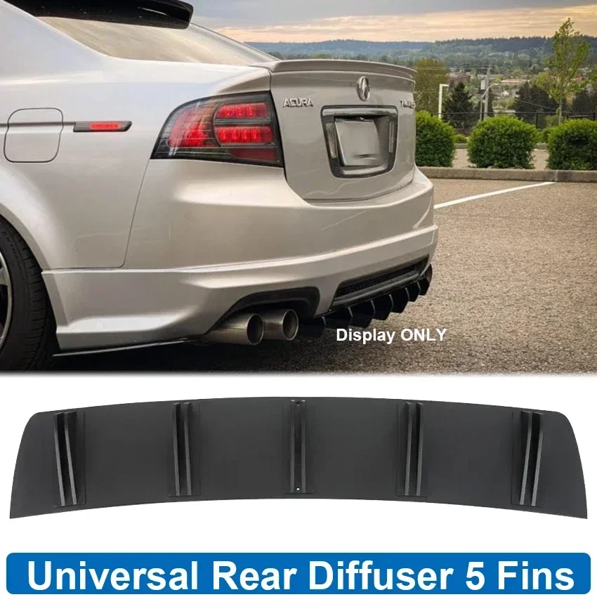 Difusor de parachoques trasero Universal de 81,5 cm, Kit de carrocería de alerón divisor de 5 aletas de tiburón para Acura TL ILX TLX TSX MDX RDX, accesorios para coche