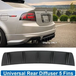 81.5cm Universal Rear Bumper Diffuser 5 Shark Fins Splitter Spoiler Body Kit For Acura TL ILX TLX TSX MDX RDX Car Accessories