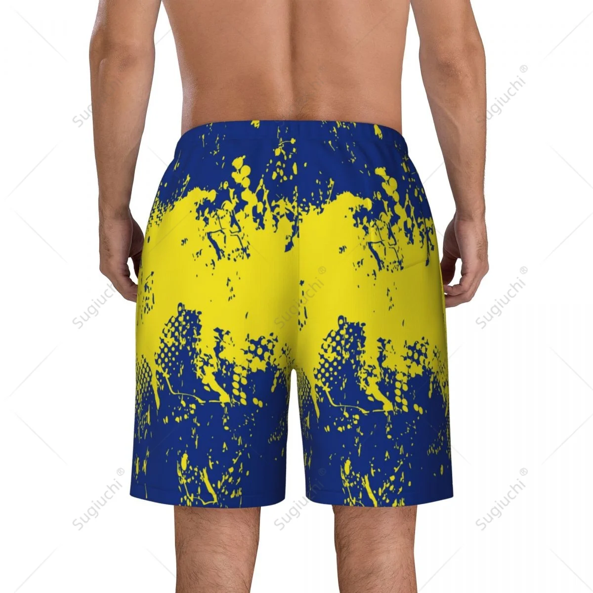 Pantaloni da spiaggia con bandiera Curacao Curacao da uomo pantaloncini da surf surf ragazzi calcio ciclismo costumi da bagno in esecuzione poliestere