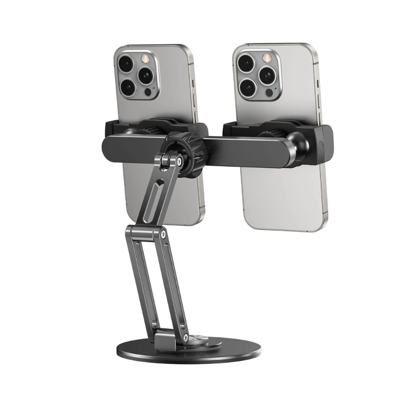 

Вращающаяся на 360 градусов складная подставка для телефона из алюминиевого сплава с регулируемой высотой для мобильных игровых