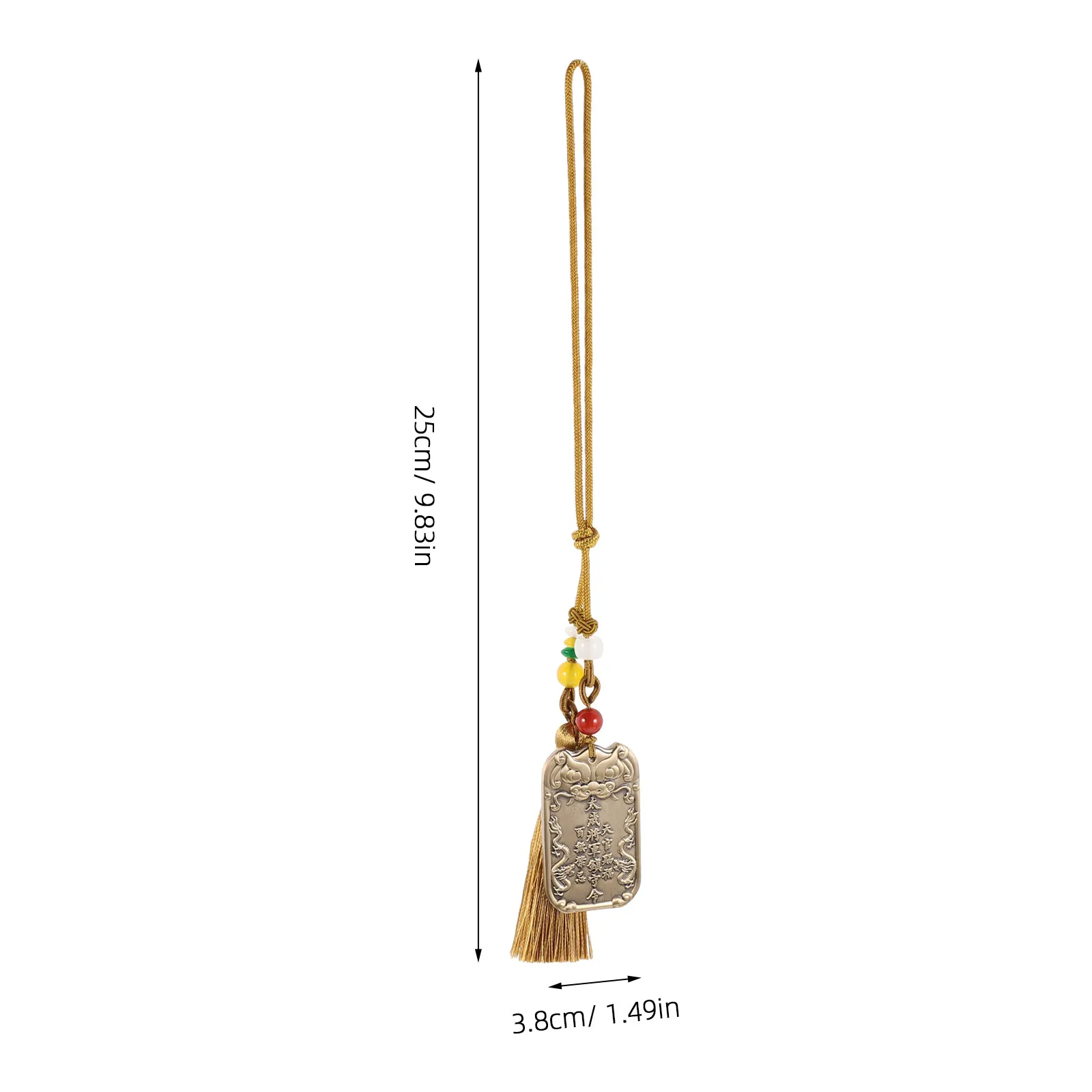 Tai Horse Year Copper Feng Shui Amulet Necklace for Car or Travel – Lucky Wealth & Protection