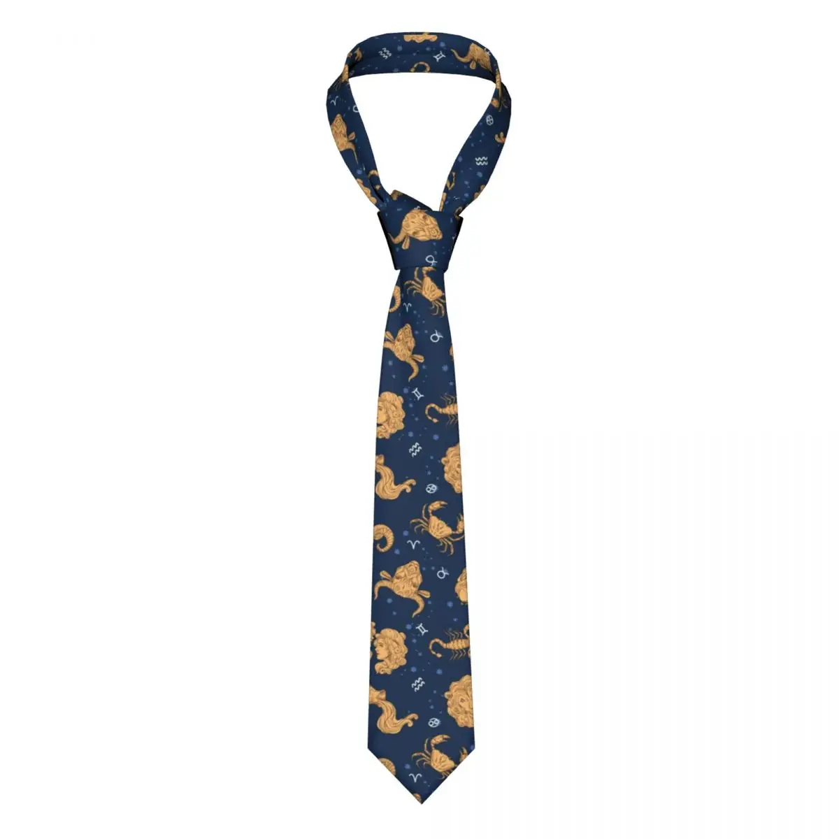 Mens Tie Slim Skinny Zodiac Constellations Necktie Fashion Necktie Free Style Men Tie Party Wedding