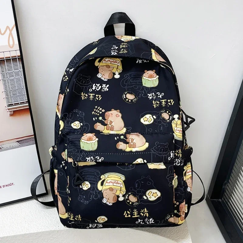 

Kawaii Cartoon Capybara Backpack Funny Large Capacity Capybara School Bag Student Laptop Bag School Backpack for College Student