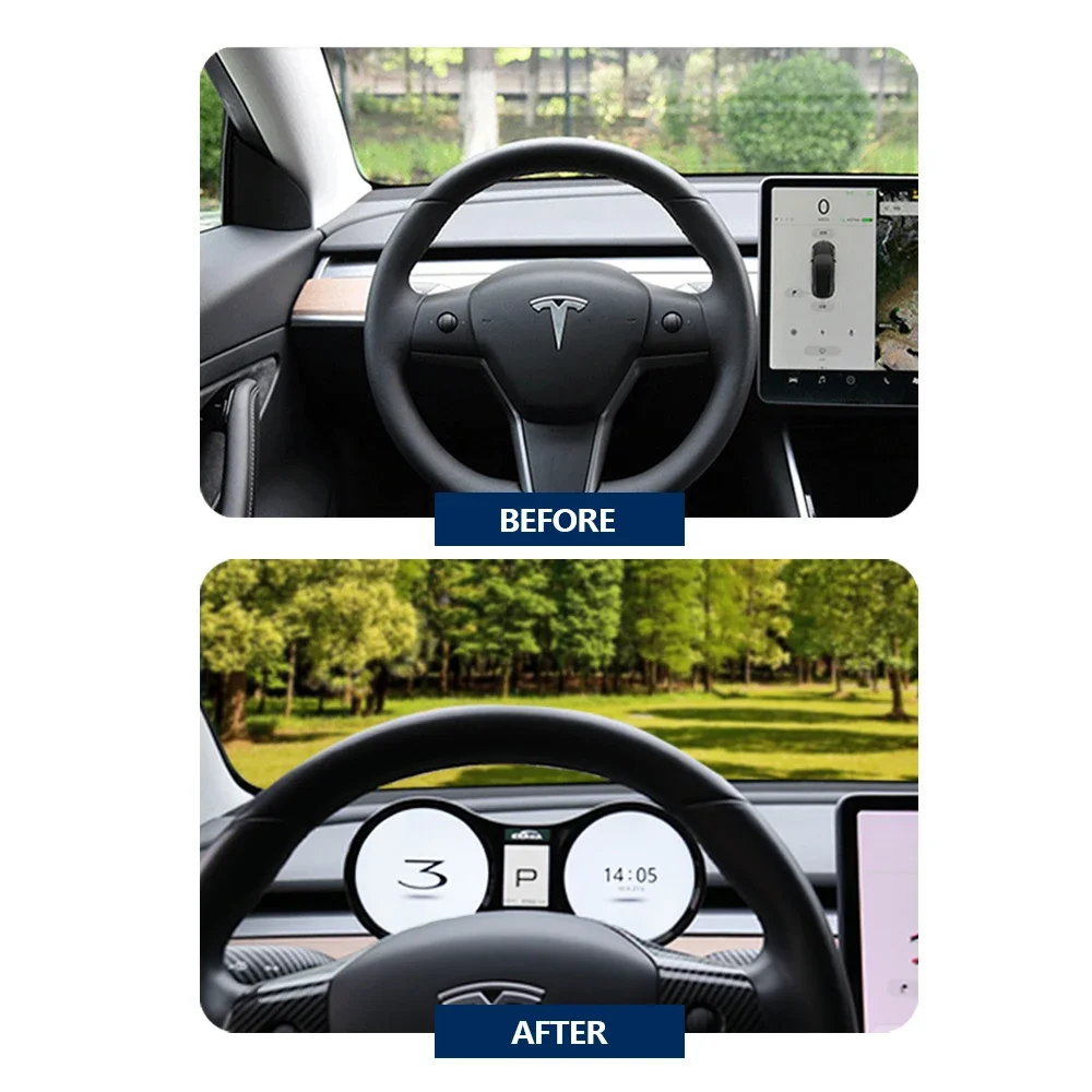 lcd car dashboard IPS Screen Car for Model 3 &Y Multifunction Car Speedometer Real-time Monitor Automotive