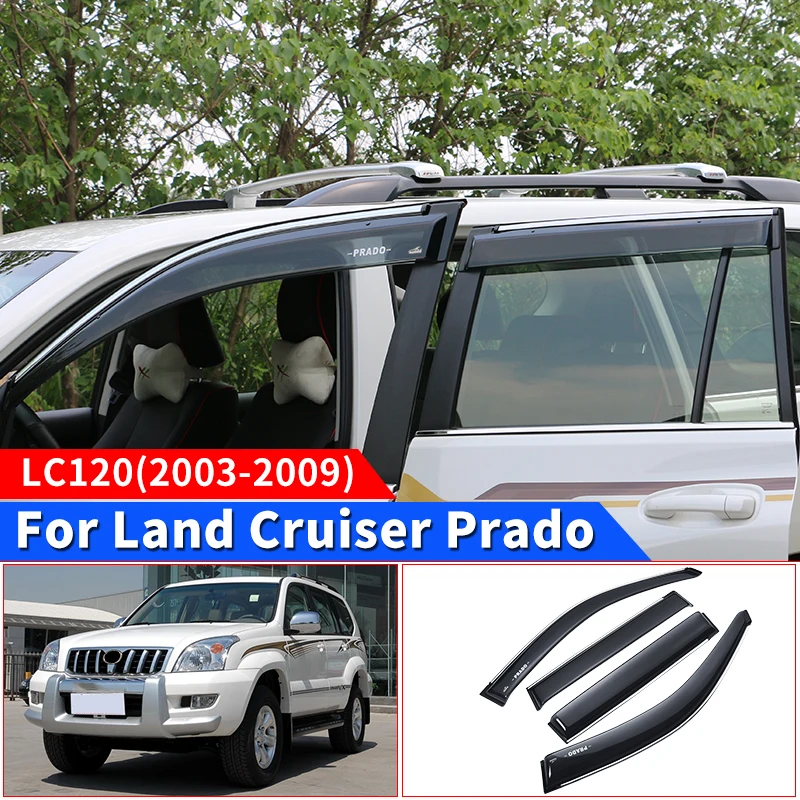 

For 2003-2009 Toyota Land Cruiser Prado 120 Windows Vent Visor Flow Deflector LC120 FJ120 Exterior Accessories body kit Tuning